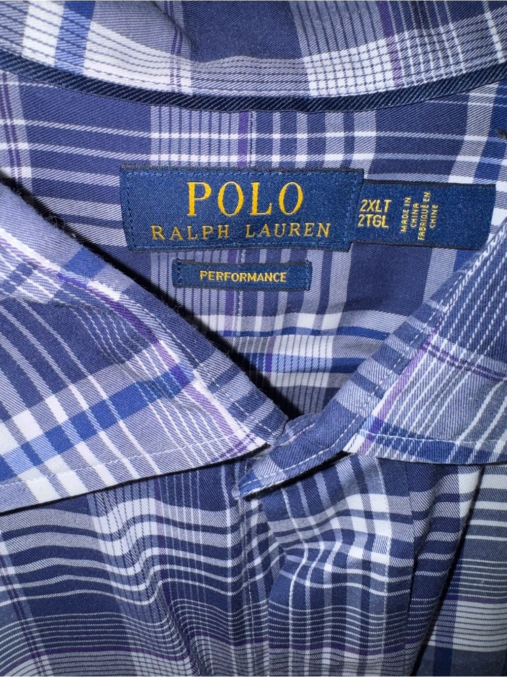 Polo by Ralph Lauren Navy and White Plaid Button-Down Shirt - Picture 2 of 3